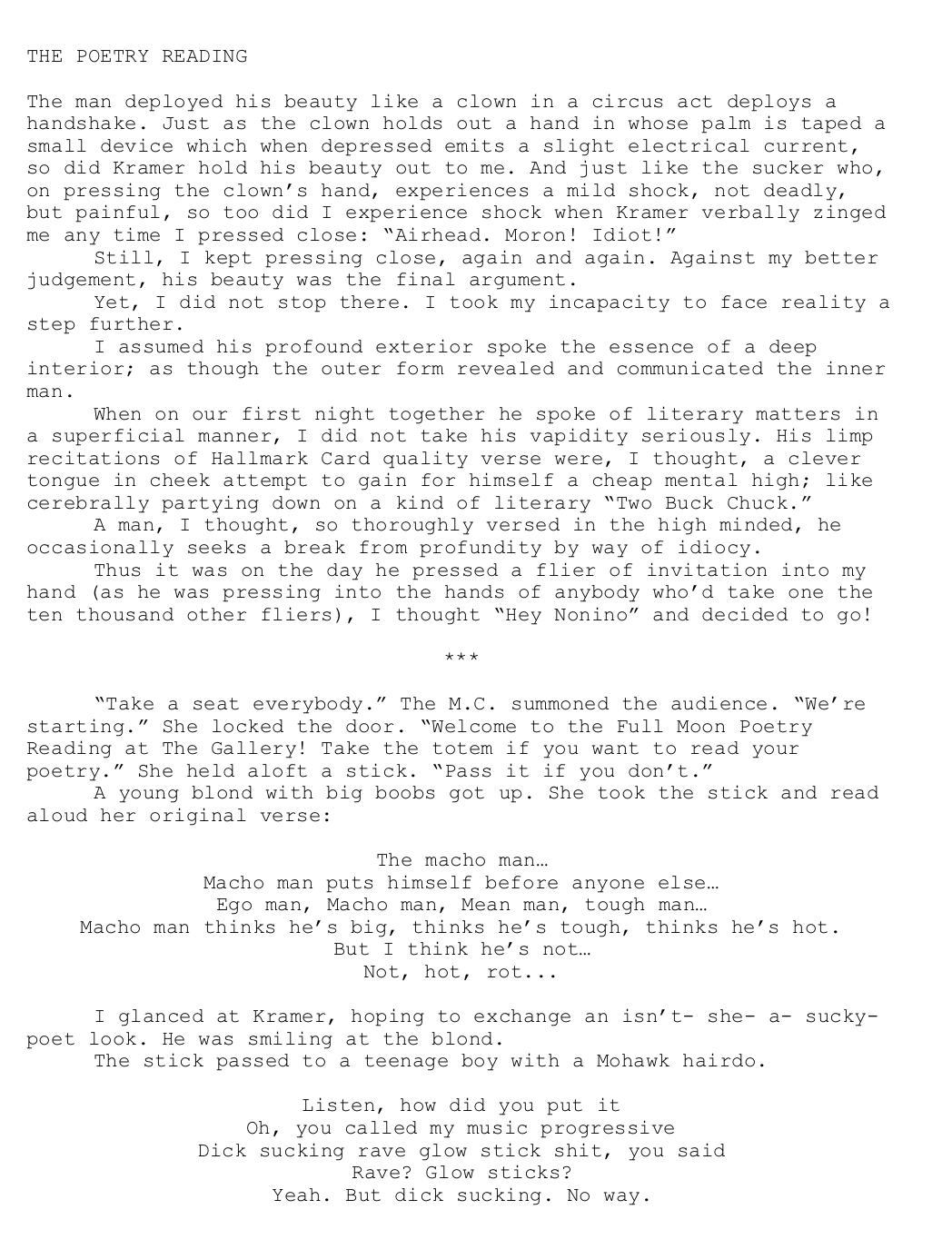 POETRY READING 1